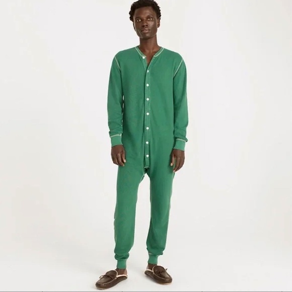 NWT J.CREW Waffle Union Suit (onesie)  Deep Alpine in XS - Picture 11 of 12